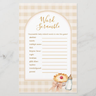 Cutie Pie Pastel En vichy Douche Word Scramble Jeu