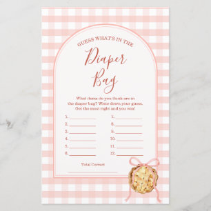 Cutie Pie Pastel Rose Gingham Qu'est-ce que dans l