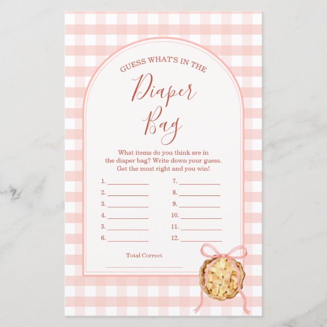 Cutie Pie Pastel Rose Gingham Qu'est-ce que dans l (Devant)