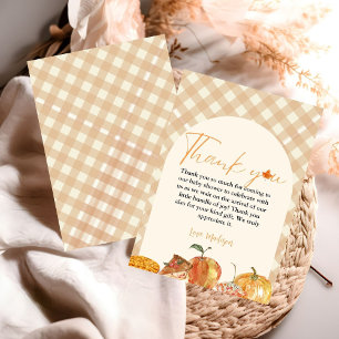 Cutie Pie Thanksgiving Baby shower Carte de remerc