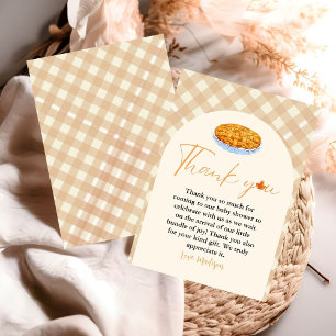 Cutie Pie Thanksgiving Baby shower Carte de remerc