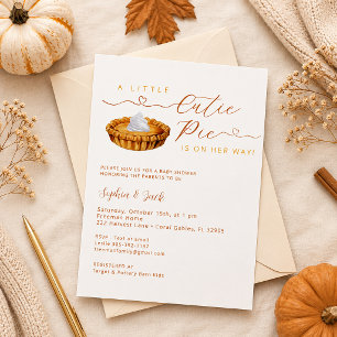 Cutie Pie Thanksgiving Baby shower Invitation