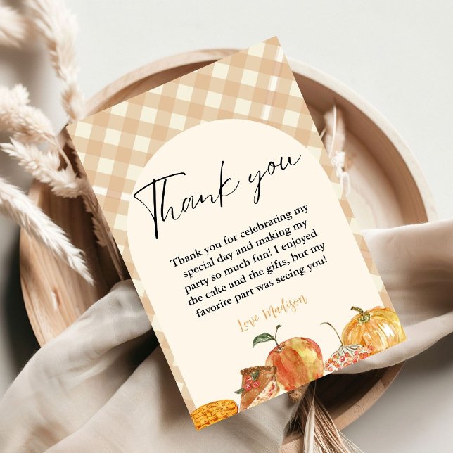 Cutie Pie Thanksgiving Carte de remerciements d'an (Créateur téléchargé)
