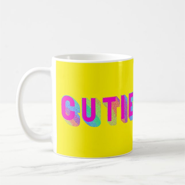 Cutie Rainbow Typography mug (Gauche)