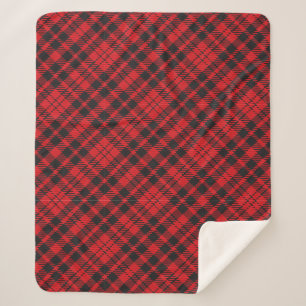 Cuve Sherpa Plaid Classique Rouge Tartan