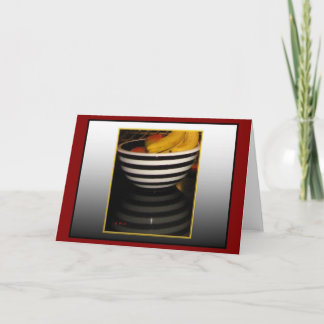Cuvette de zèbre de carte de voeux de fruit