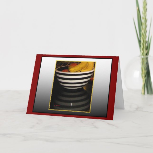 Cuvette de zèbre de carte de voeux de fruit (Devant)