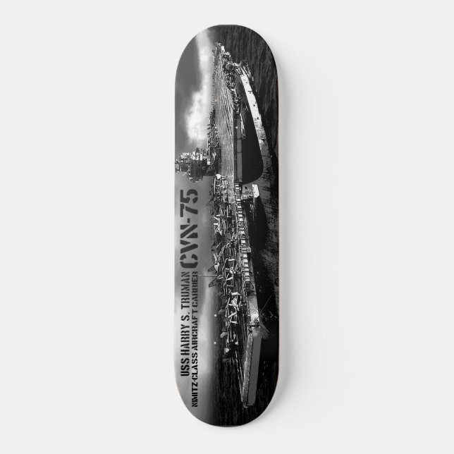 CVN-75 Harry S. Truman Skateboard 8 1/8" (Recto)