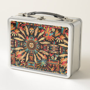 Cyan "Aztec Dream" Eco-Friendly Lunchbox inoxydabl