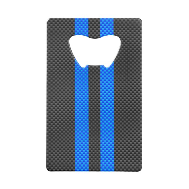 Cyan Blue Carbon Fiber Style Racing Stripes (Dos)