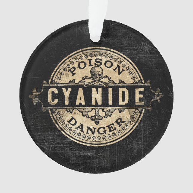 Cyanide Vintage style Étiquette de poison (devant)