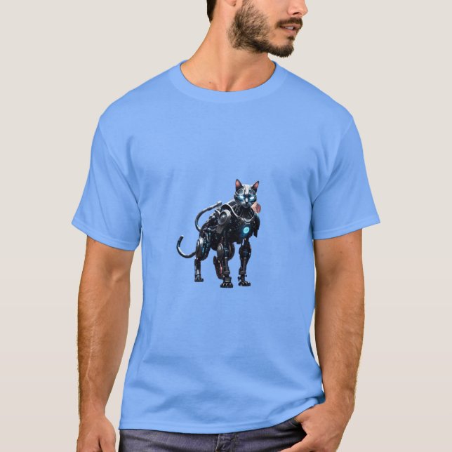 Cyber Cat Samurai T-Shirt ⚔️ | Style de rue de Tok (Devant)