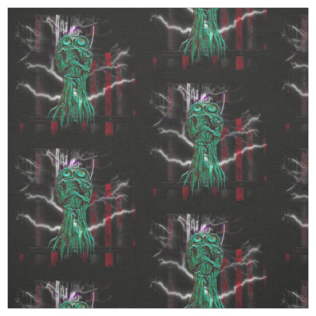 Cyber cri crânes Goth tissu (Échantillon)