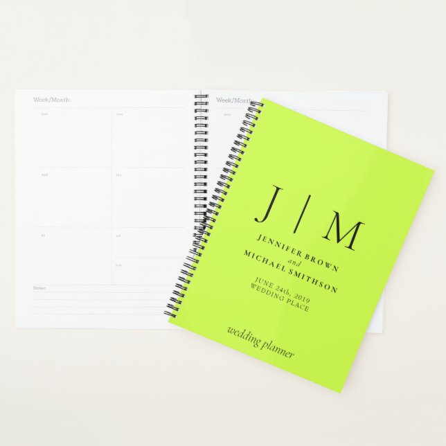 Cyber Lime Jet Noir Formel Simple Jour Mariage (Devant avec enveloppe)
