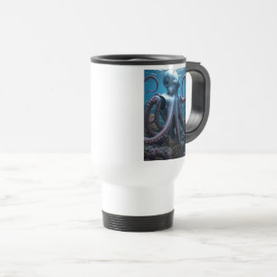 Cyber Octopus blanc Voyage tasse deux côtés