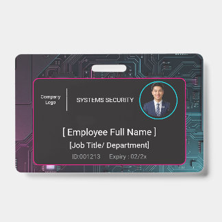 Cyber Security ID Badge | Carte d'identité Photo d