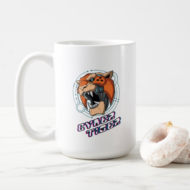 Cyber Tiger | Mug classique #15 (Avec donut)