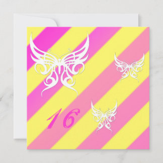Cybergoth Papillons doux 16 Invitations d'annivers