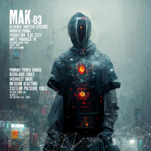 Cyberpunk Android Poster I Instant Télécharger