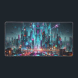 Cyberpunk Cityscape, Science Fiction Design<br><div class="desc">Transformez votre espace de travail en un domaine imaginatif grâce à notre tapis de bureau dynamique de science-fiction ! Avec des paysages futuristes, des univers aliens colorés et des éléments cosmiques, ce tapis de bureau est parfait pour ajouter une touche d'aventure à votre bureau, poste de travail ou table d'enfants....</div>