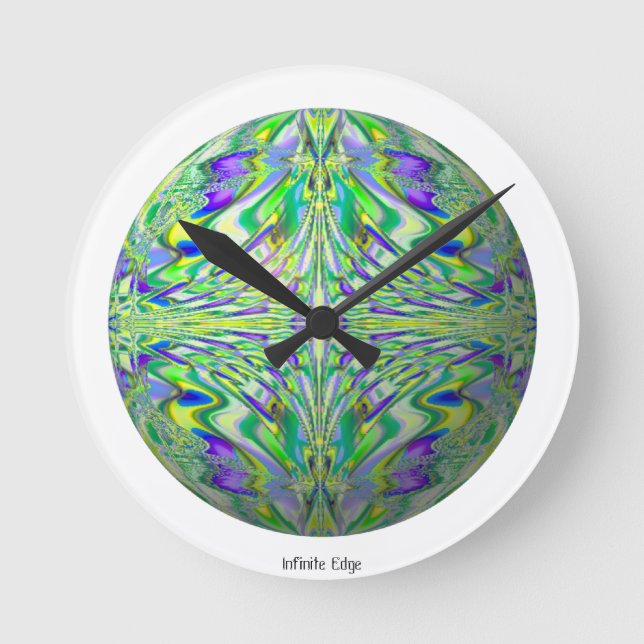 Cyberpunk fractal horloge - psychédélique geek de  (Recto)