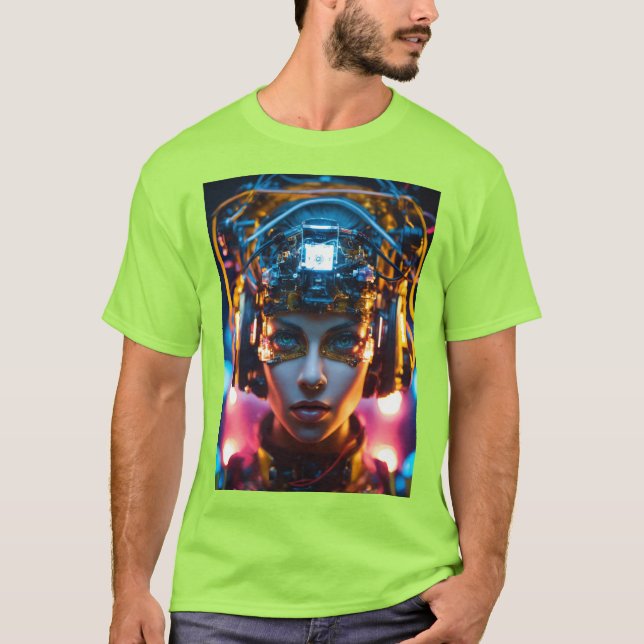 Cyberpunk Vision - T-shirt futuriste et high-tech (Devant)