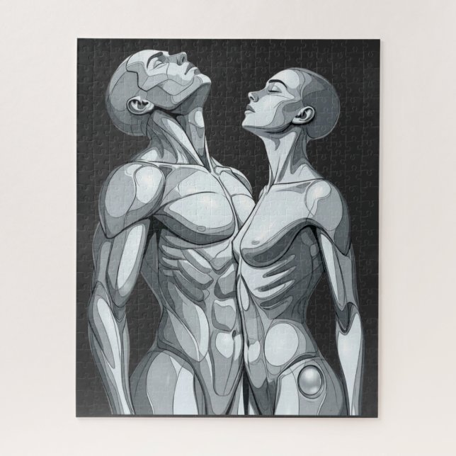 Cyborg Couple Futuristic Jigsaw Puzzle (Vertical)
