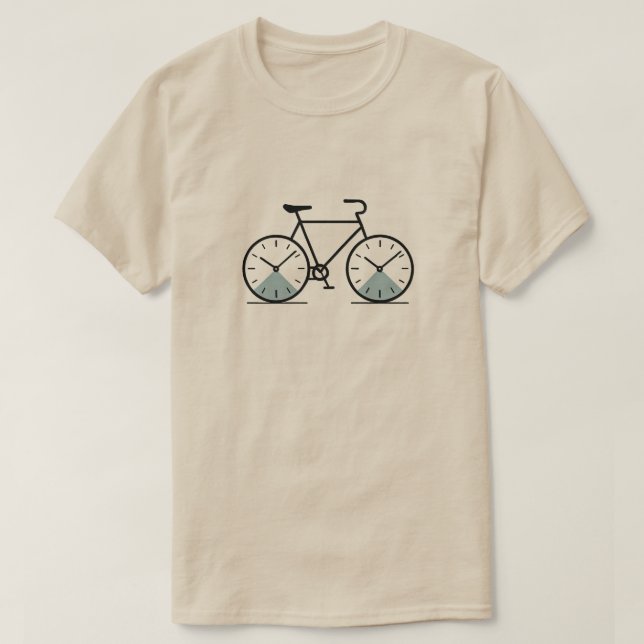Cycle temporel - Mini-horloge à bicyclette T-shirt (Design devant)