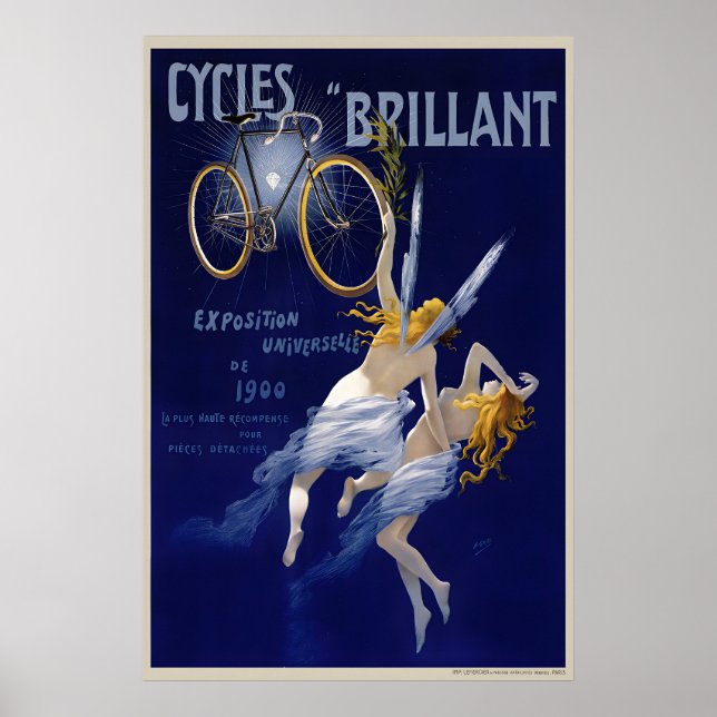 Cycles Brillant Vintage Bicycle Poster (Devant)