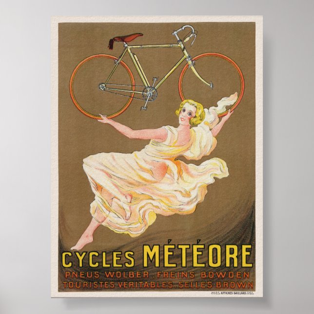 Cycles Météore Poster vintage 1926 (Devant)