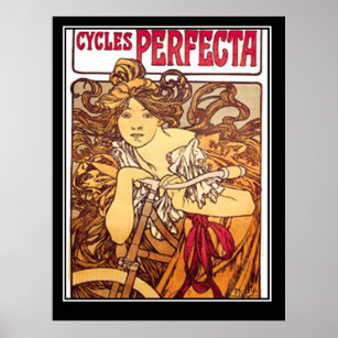 Cycles Perfecta affiche publicitaire Vintage