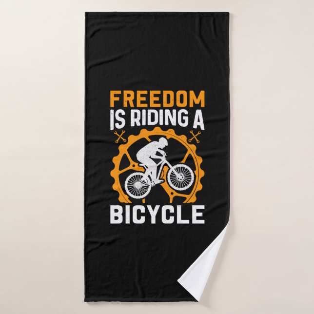 Cyclisme Art Liberté Est À Vélo (Serviette de bain)
