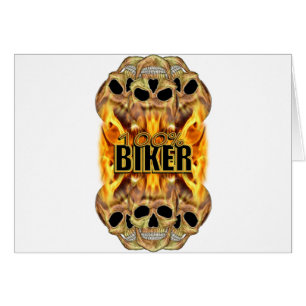 Cycliste 100% flamboyant de crânes