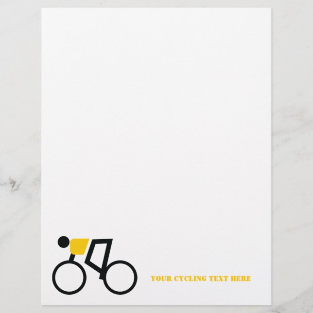 Cycliste à vélo son prospectus personnalisé (Devant)