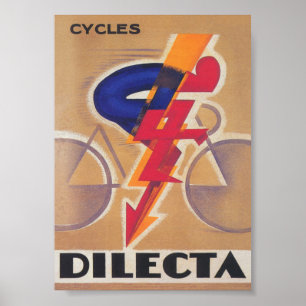 Cycliste, Art Déco, Poster vintage cycliste