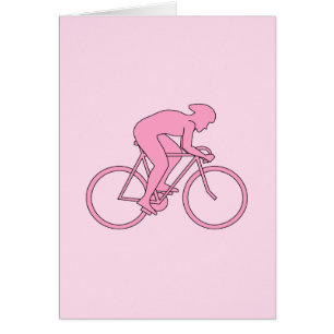 Cycliste dans le rose