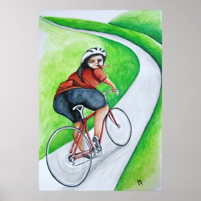 Cycliste fille - Kiss Adieu Poster (Devant)
