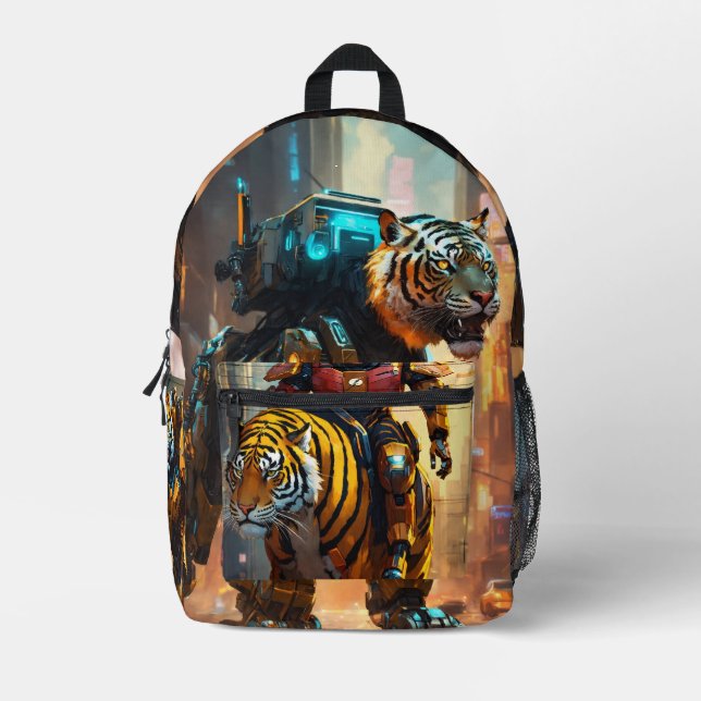 Cyflash : Tiger Tech Ride Print Cut Sew sac à dos (Recto)