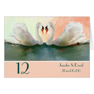 Cygnes à la carte faite sur commande de nombre de