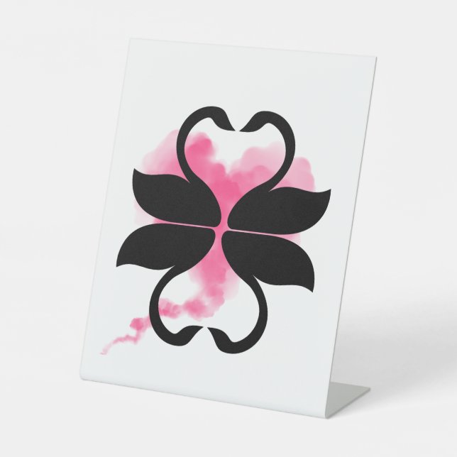 Cygnes amour Panneau sur pied (Recto)