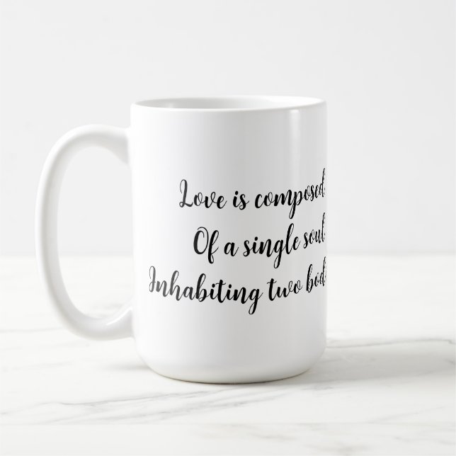 🦢 Cygnes Cœurs L'amour est un mug à âme unique (Gauche)