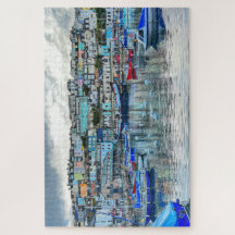 Cygnes du port de Brixham : côte du Devon Puzzle 1