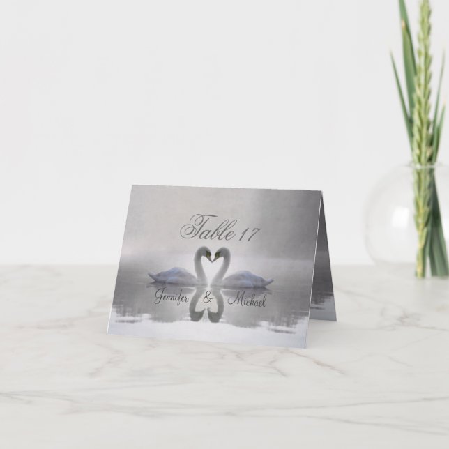 Cygnes en amour ~ Carte (Devant)