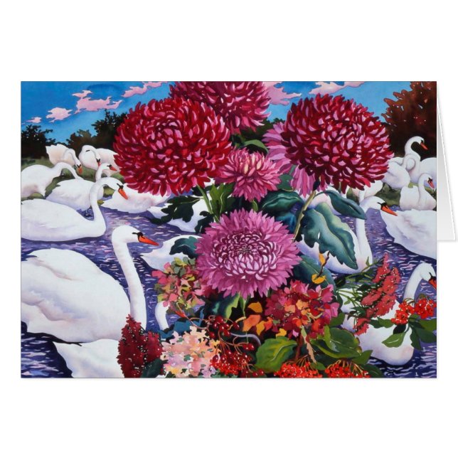 Cygnes et chrysanthèmes 2005 (Devant horizontal)