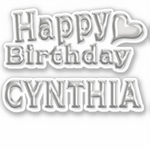 Cynthia Happy Birthday Autocollants Autocollants