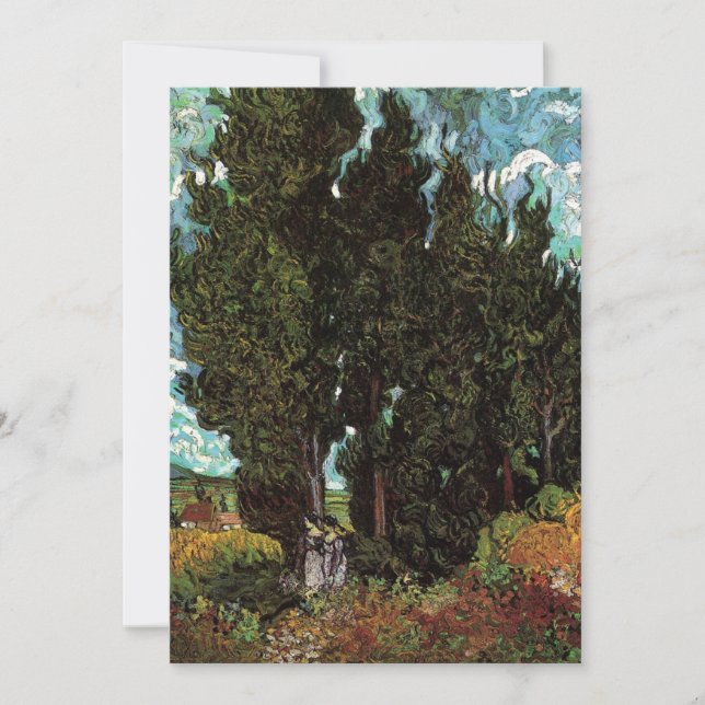 Cyprès avec figures féminines de Vincent van Gogh (Devant)