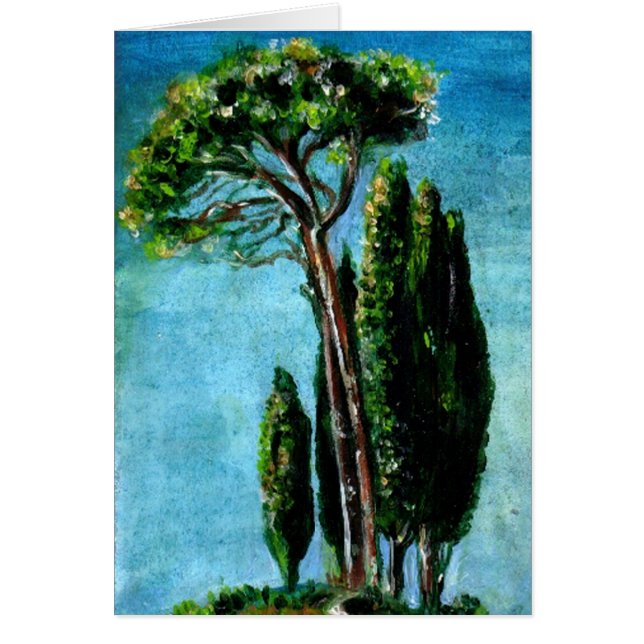 CYPRÈS ET PINS MÉDITERRANIEN EN TOSCANE (Devant)