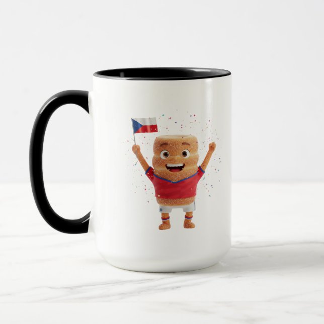 Czech Republic Soccer Mug - Funny Cinnamon Roll  (Gauche)
