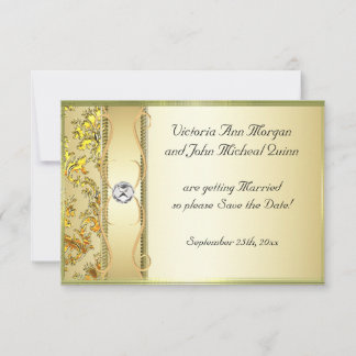 D1 Gold sur Gold Damask Enregistrer la carte Date