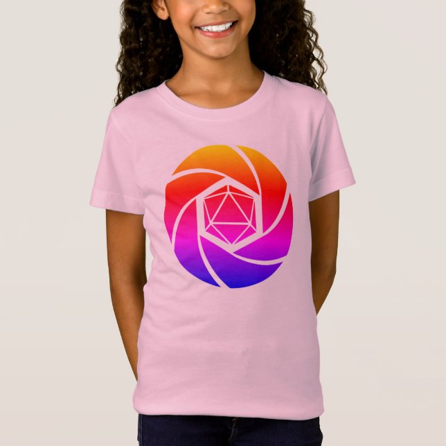 D20 Aperture Rainbow Girls T-Shirt (Devant)